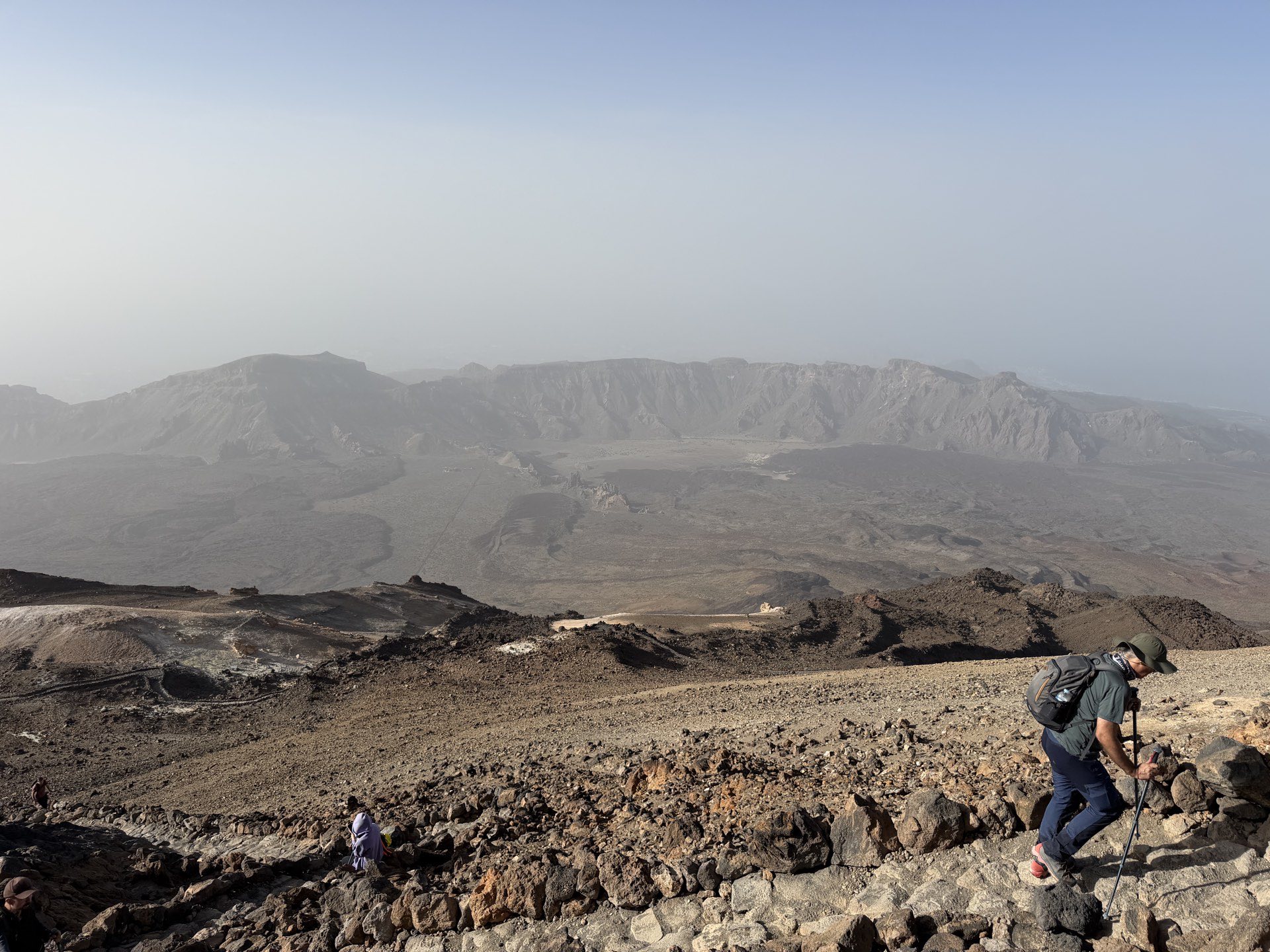 Panorama across the Las Cañadas caldera from the slopes of Mount Teide